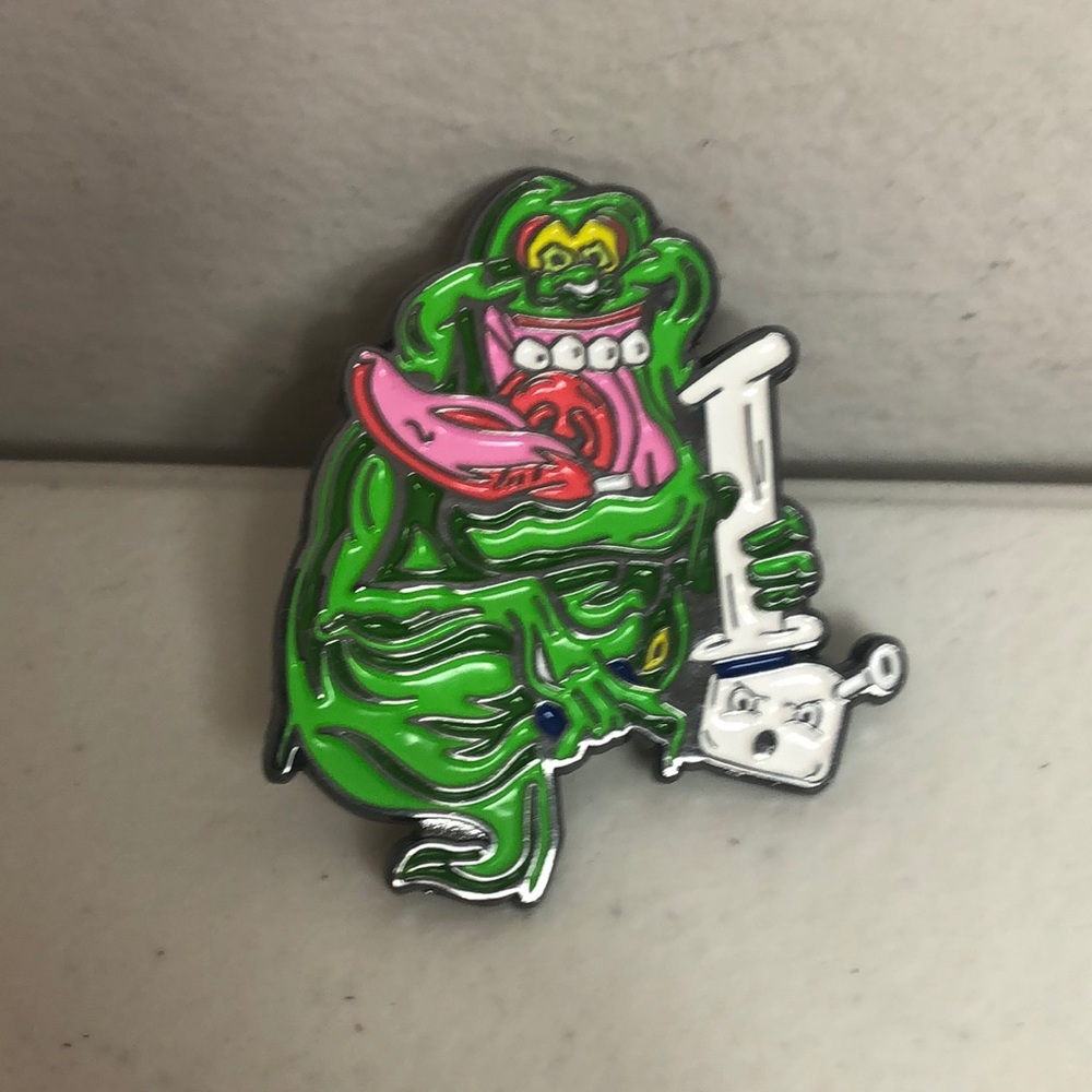 Ghostbusters Slimer Stay Puft Marshmallow Man Pin Lapel